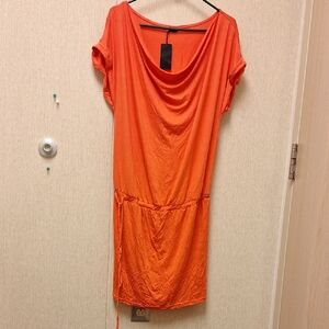 Elegant Orange Mini Dress